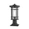 Z-Lite Jordan 1 Light Outdoor Pier Mounted Fixture, Black And Clear Seedy 570PHM-533PM-BK - alternate 4